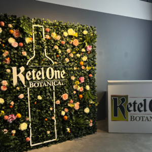 Kettle One Bar & Flower Wall
